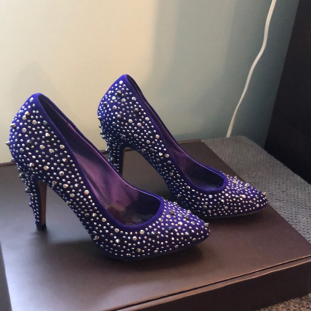 Aldo perusia spike heels in purple sz 38/37.5